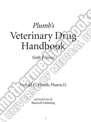 Plumbs Veterinary Drug Handbook text only 6th Sixth edition by D. C. Plumb Pharm.D.
